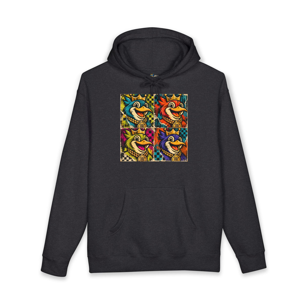 Big Tiny Crew Heavyweight Hoodie with  ‘Big Tiny Four Square Pop Art Design.’