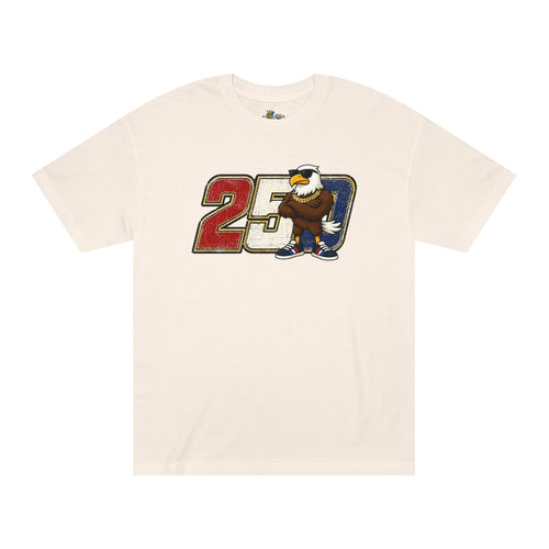 Big Tiny Crew 100% Cotton T Shirt “USA 250” featuring ‘Fred the Bald Eagle’