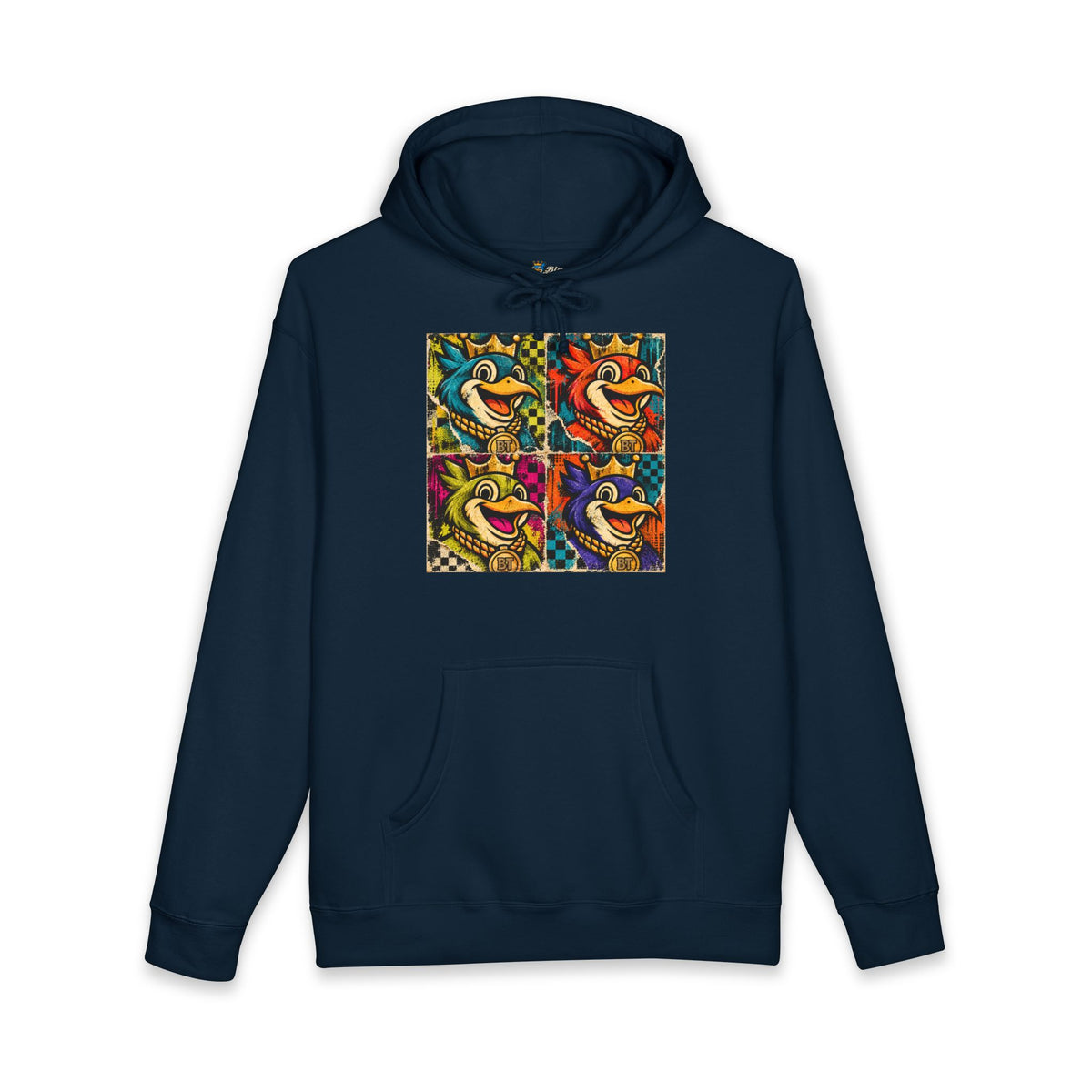 Big Tiny Crew Heavyweight Hoodie with  ‘Big Tiny Four Square Pop Art Design.’