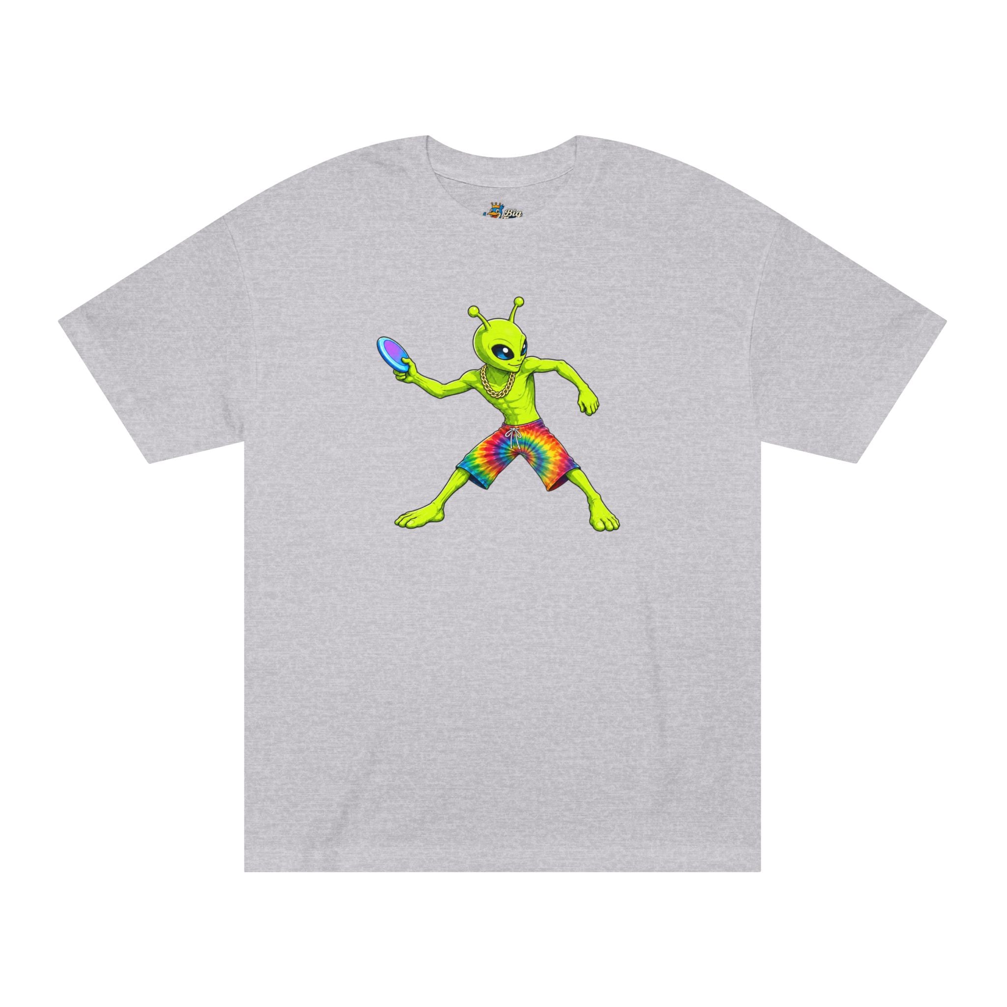 Big Tiny Crew 100% Cotton T Shirt ‘Green Beanz the Inter-dimensional Disc Launcher’