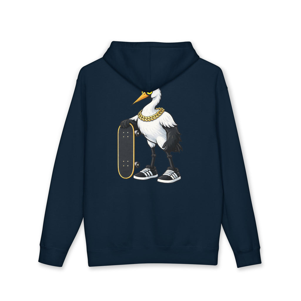 Big Tiny’s Crew Hoodie - featuring 'Moto' the Red Crowned Crane