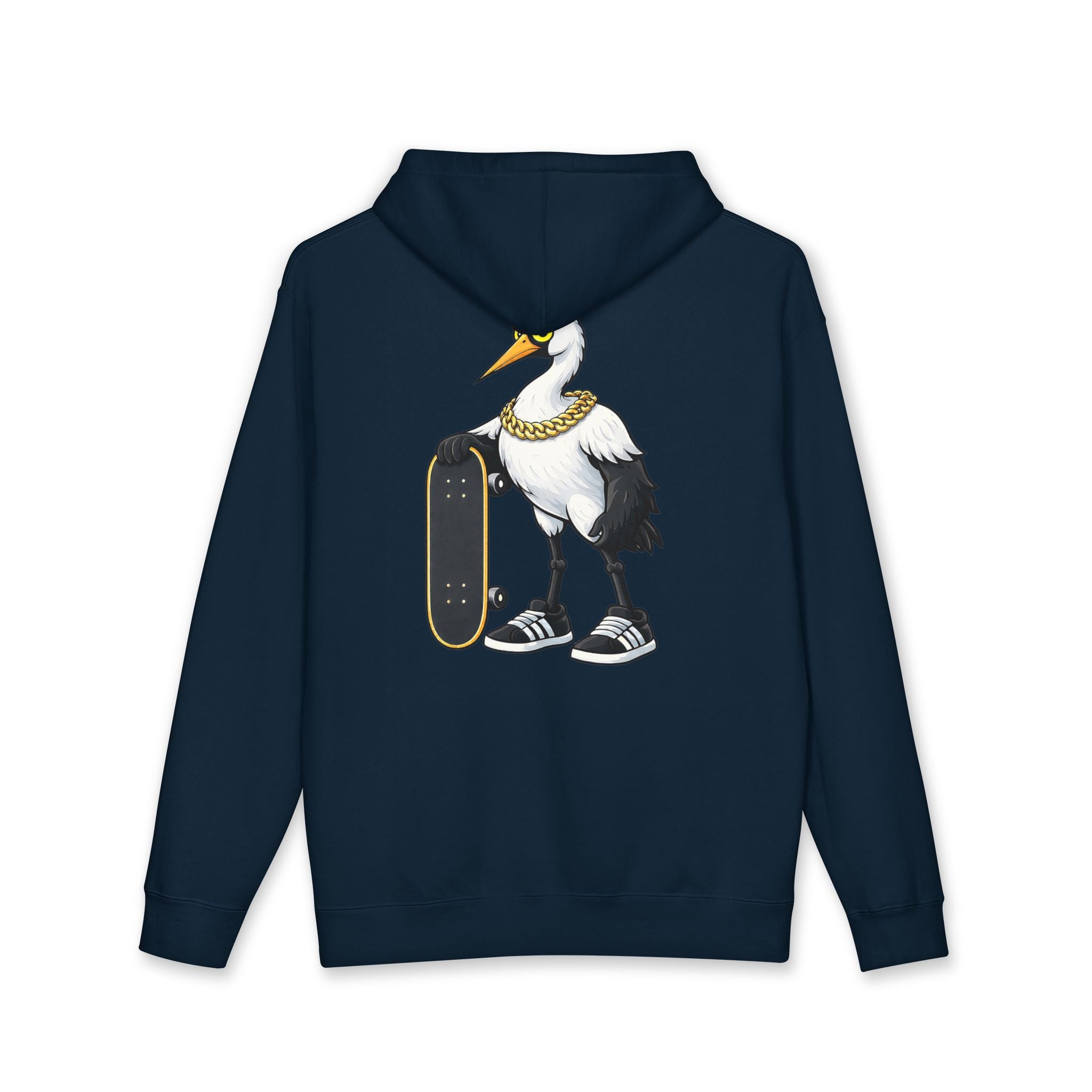 Big Tiny’s Crew Hoodie - featuring 'Moto' the Red Crowned Crane