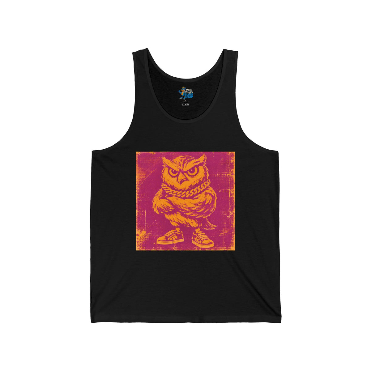 Big Tiny Crew Pop Art Tank Top  feat. “Hoo’ey the Owl”