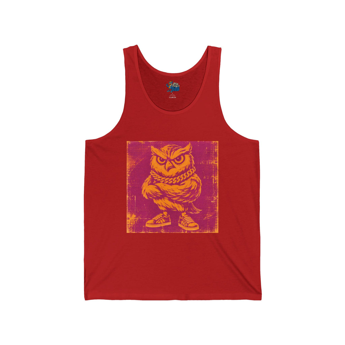 Big Tiny Crew Pop Art Tank Top  feat. “Hoo’ey the Owl”