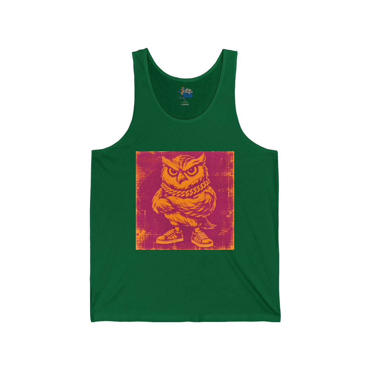 Big Tiny Crew Pop Art Tank Top  feat. “Hoo’ey the Owl”