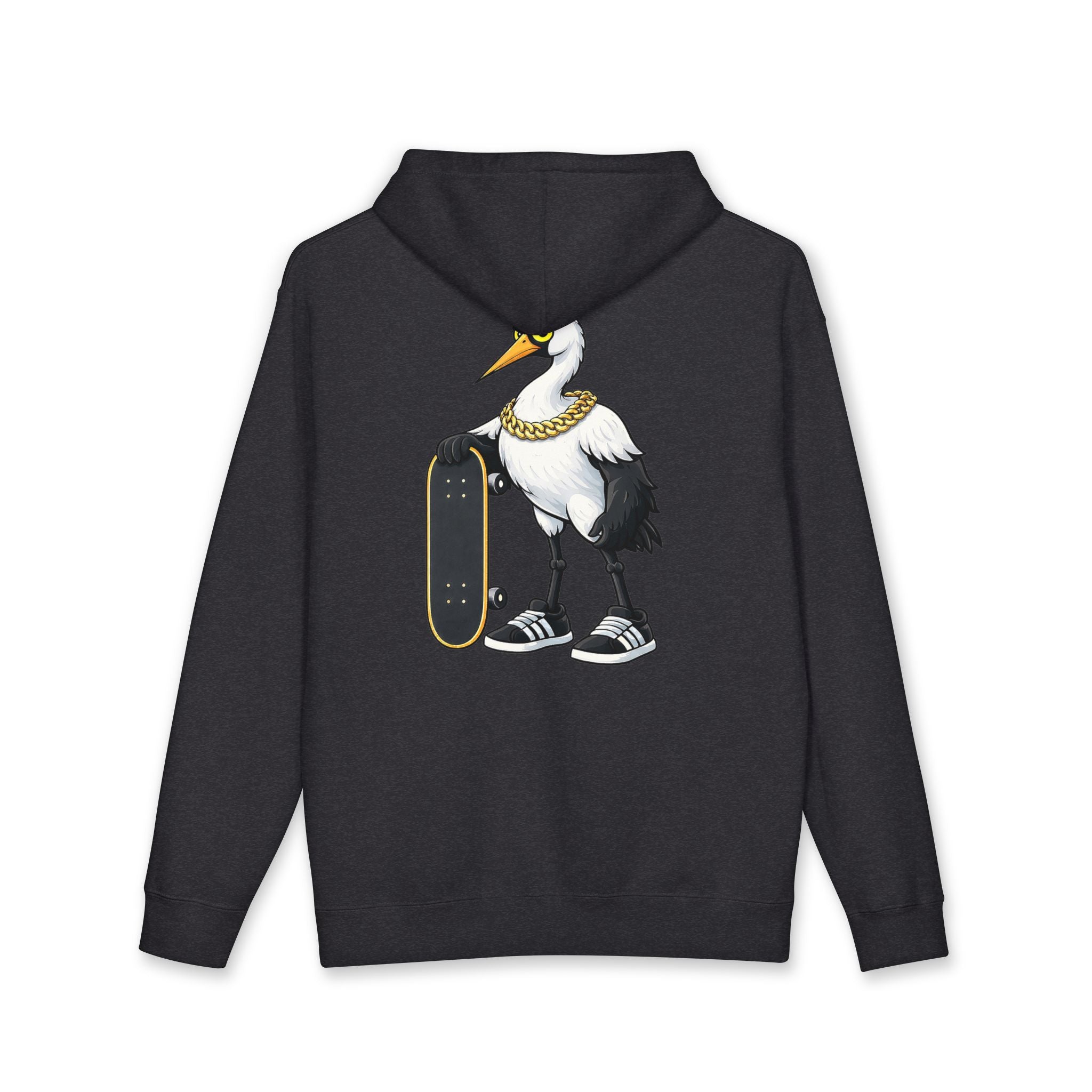 Big Tiny’s Crew Hoodie - featuring 'Moto' the Red Crowned Crane