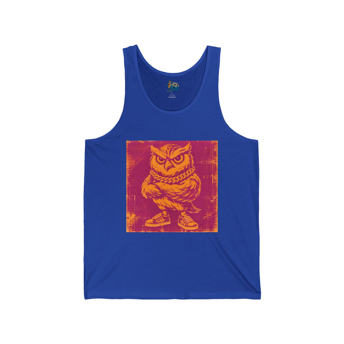 Big Tiny Crew Pop Art Tank Top  feat. “Hoo’ey the Owl”