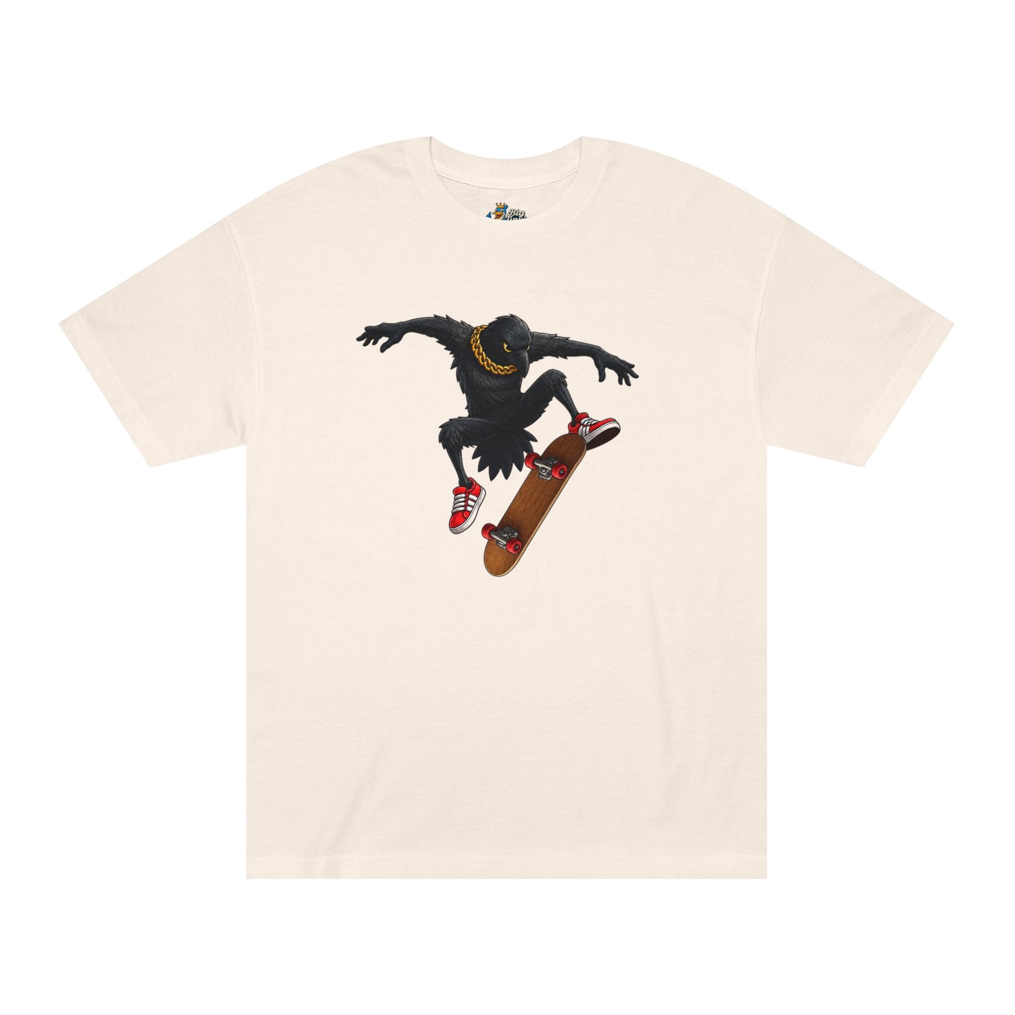 BTC 100% Cotton T-Shirt featuring ‘Edgar the Raven’ Kickflip
