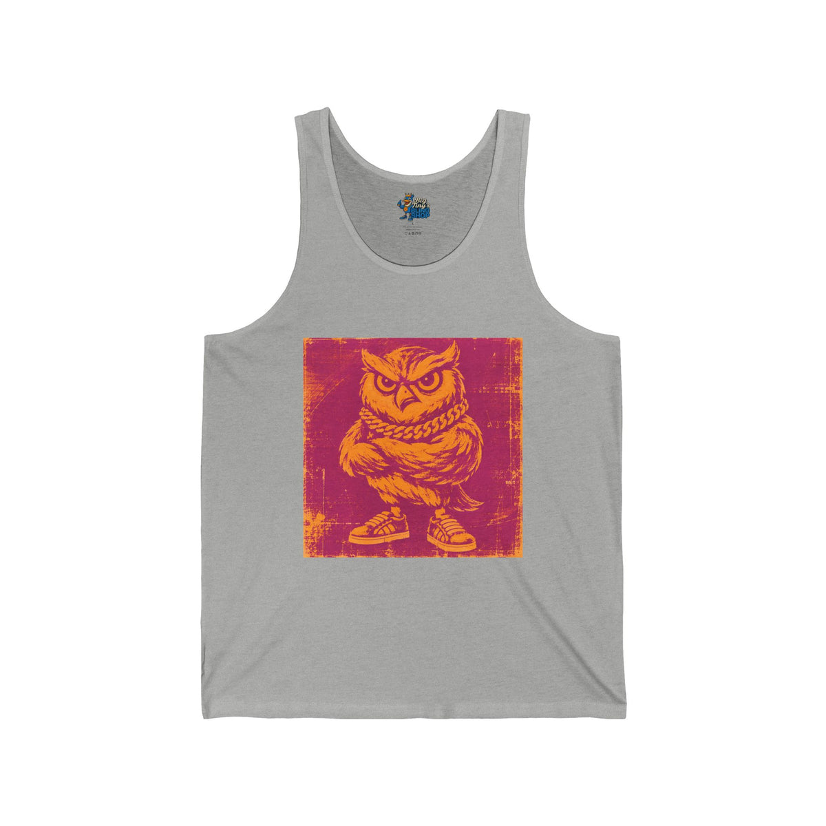 Big Tiny Crew Pop Art Tank Top  feat. “Hoo’ey the Owl”