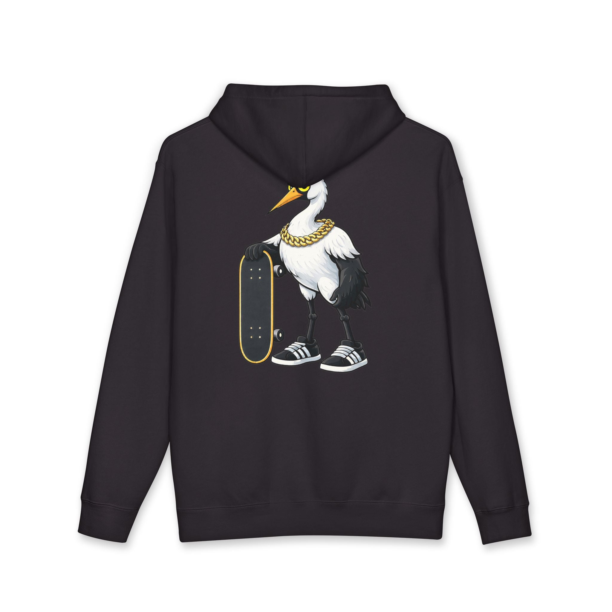 Big Tiny’s Crew Hoodie - featuring 'Moto' the Red Crowned Crane