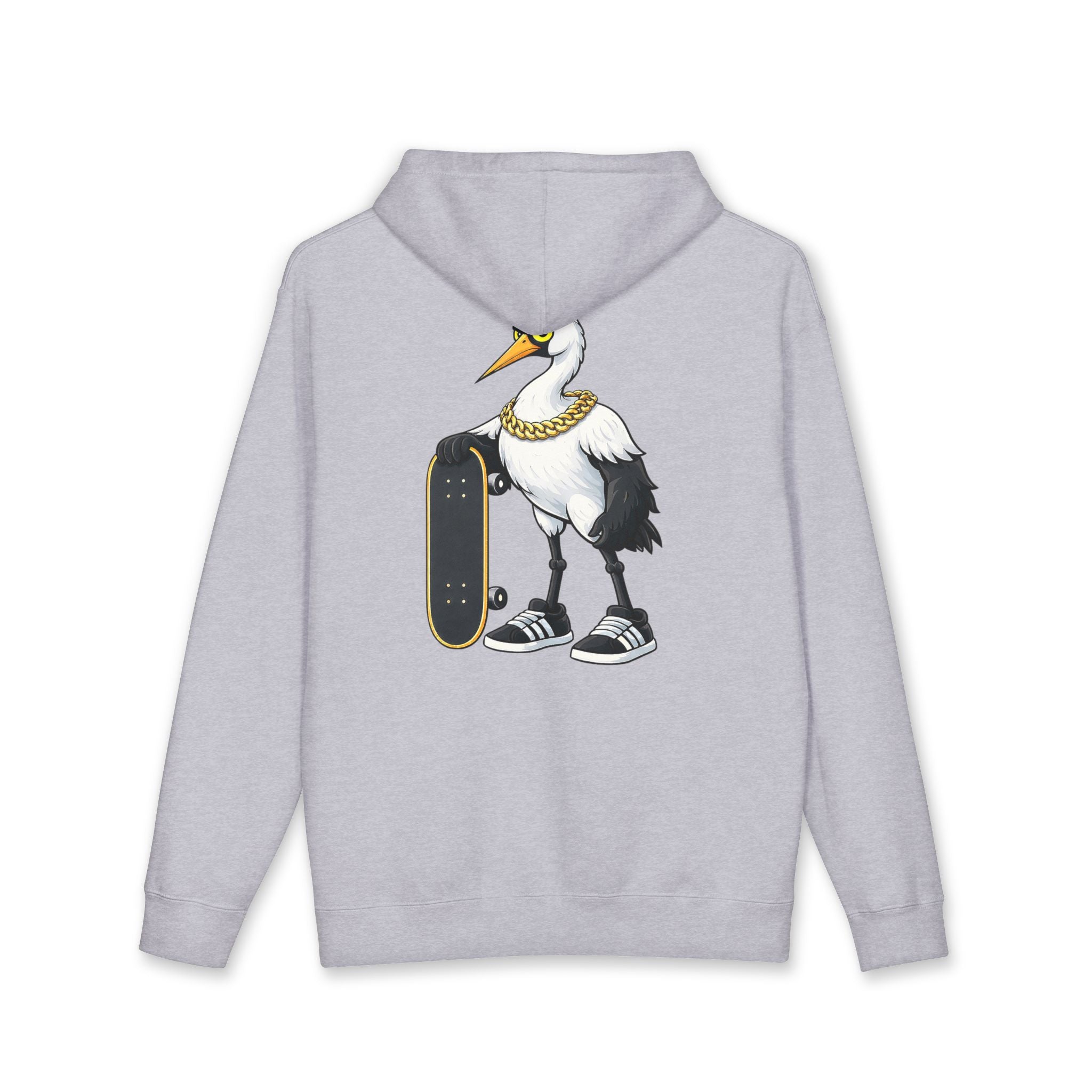 Big Tiny’s Crew Hoodie - featuring 'Moto' the Red Crowned Crane