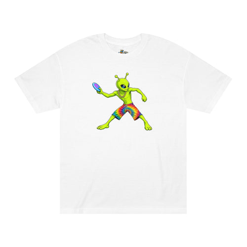 Big Tiny Crew 100% Cotton T Shirt ‘Green Beanz the Inter-dimensional Disc Launcher’