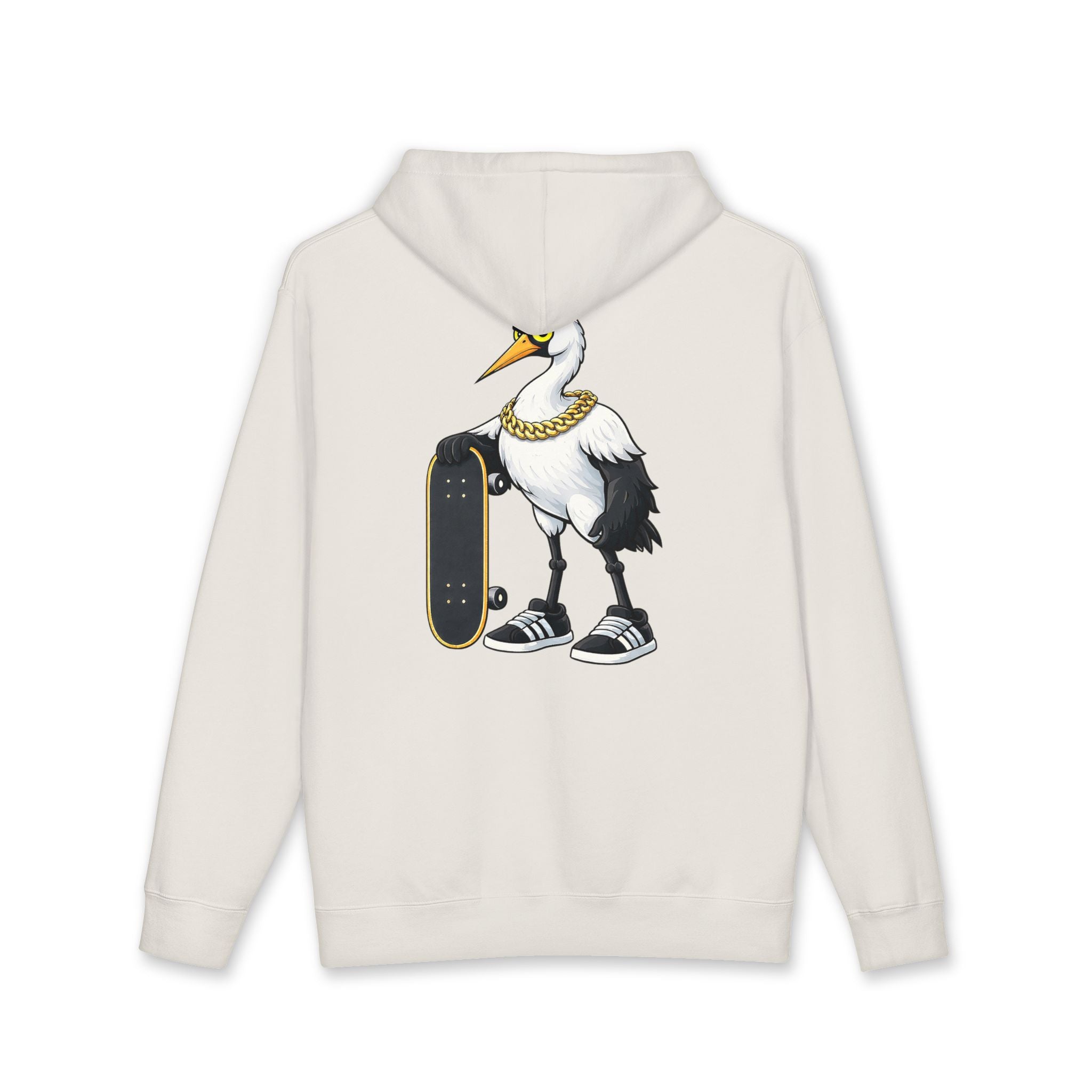 Big Tiny’s Crew Hoodie - featuring 'Moto' the Red Crowned Crane