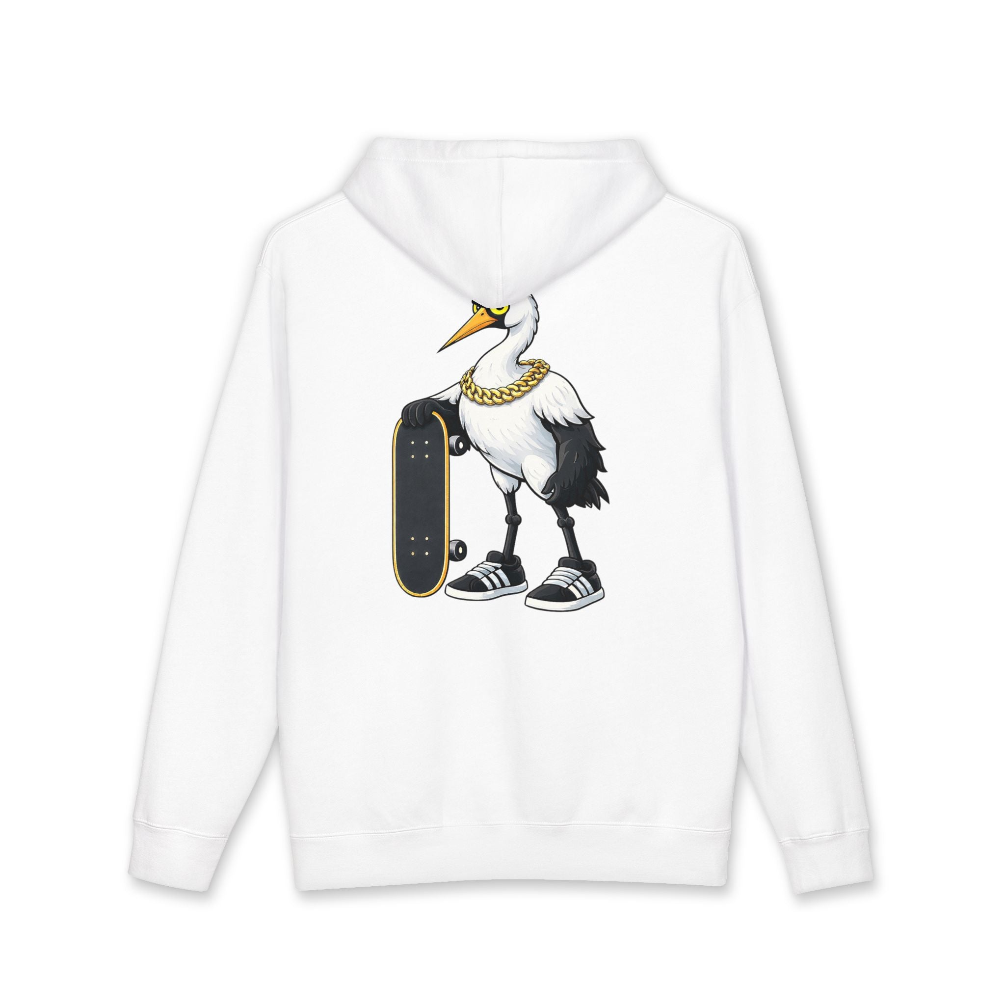 Big Tiny’s Crew Hoodie - featuring 'Moto' the Red Crowned Crane