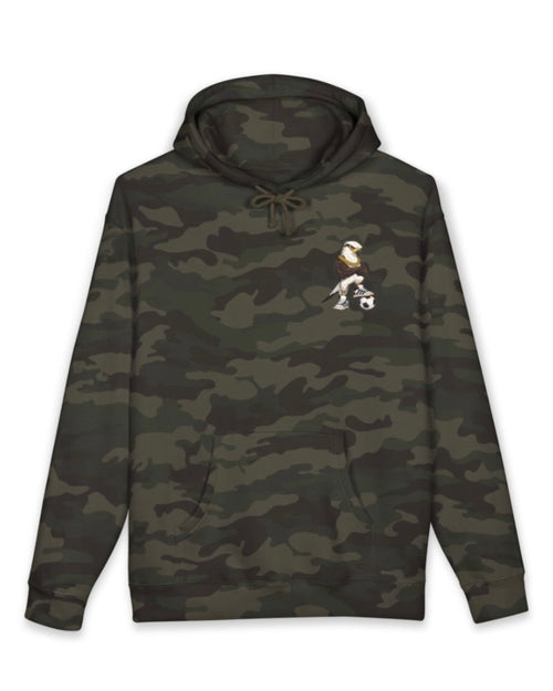 Big Tiny's Crew Hoodie with Gold Chain and Soccer Ball  Featuring 'Striker' the Swallow Tailed Kite